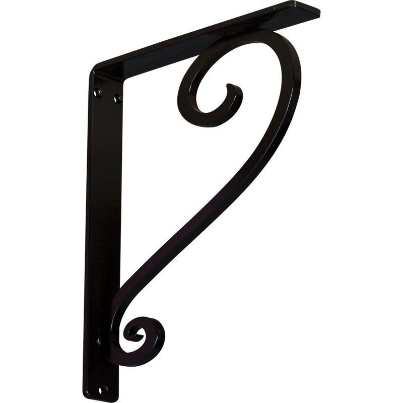Support en fer forgé Edwards, 1,5 po x 12 po