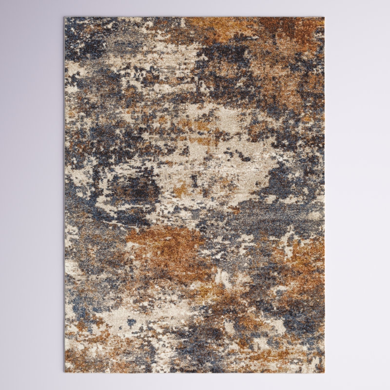 Dunigan Abstract Machine Woven Area Rug, Rectangle 8'10" x 12'1"