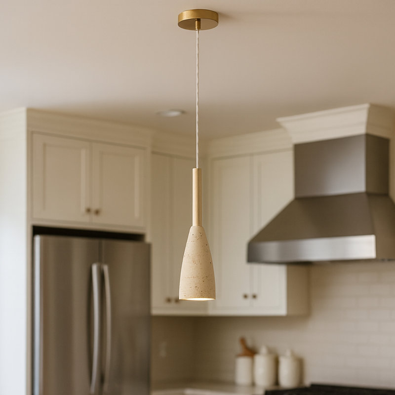 Luminaire suspendu en pierre naturelle 1 lumière