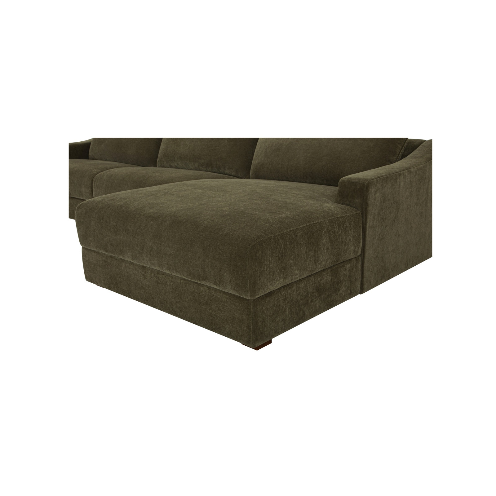Gerardi Sectional Cedar Green, Right Hand Facing