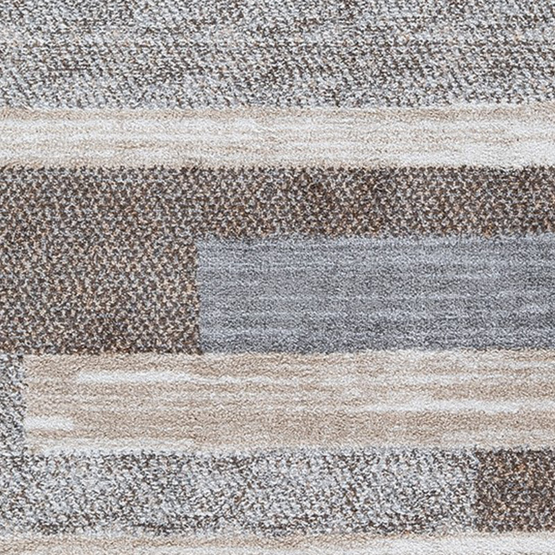 Tapis large Beny, rayures abstraites tissées à la machine, gris, Rectangle 5 pi x 7 pi