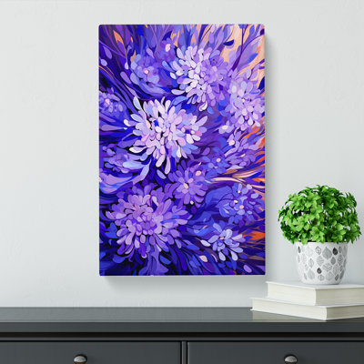Lavender Flower Orphism - Wrapped Canvas