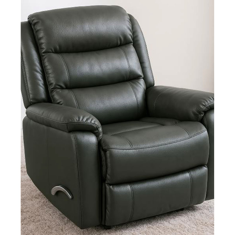 Fauteuil inclinable pivotant en cuir, Noir