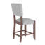 Ensemble de 4 tabourets de bar de style Mid-Century de 40,4 po avec dossier, tabourets de bar rembourrés en lin avec pieds en bois massif pour la salle à manger de l'îlot de cuisine, gris (chaises 4 pièces)