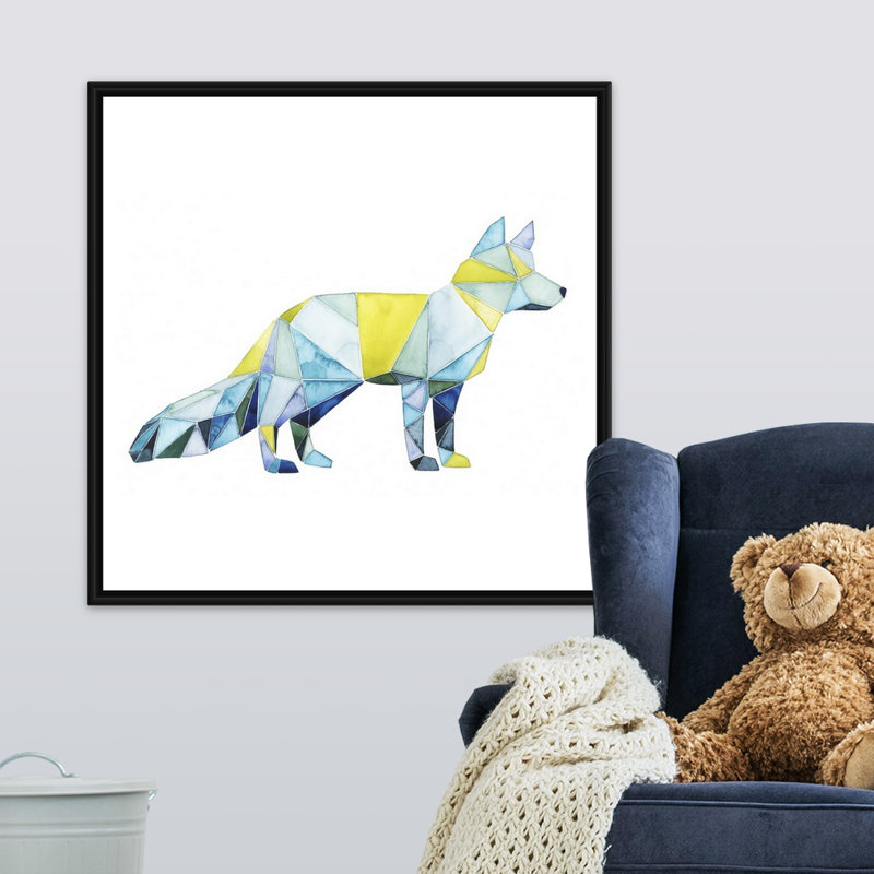 Art sur toile Cartaya Geo Animal IV, H 24 po x l 24 po x P 1,75 po, Cadre flottant noir