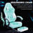 Ergonomic Gaming Chair With Massage Lumbar Support & Footrest, Height Adjustable Swivel Video Game Chair For Adults, 300 Lbs Weight Capacity-1425517330