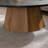 Round Wooden Coffee Table with Cedar Veneer Top-131403575
