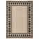 Modern Easy Jute Rug Machine Washable Geometric Bordered Indoor Outdoor Carpet with Non-Slip Backing, Non-Shedding Floor Cover for Backyard, Bedroom, Patio