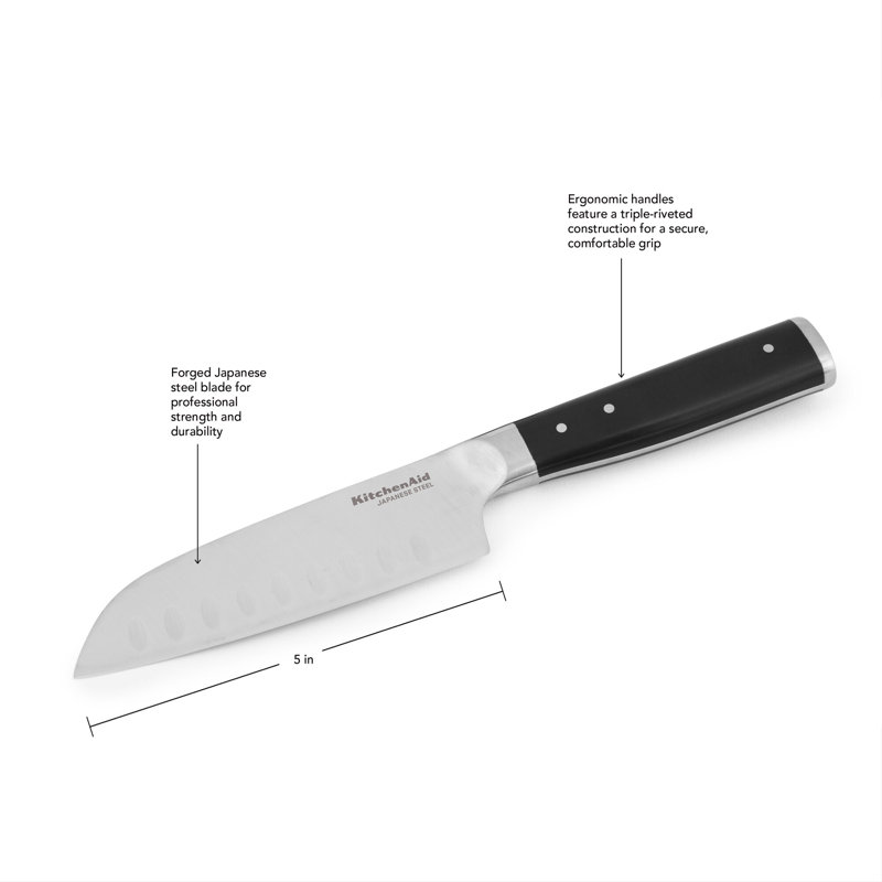 Couteau Santoku forgé à trois rivets KitchenAid® Gourmet