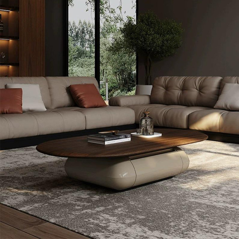 Modern advanced simple style coffee table, 13.8" H x 51.2" L x 27.6" W