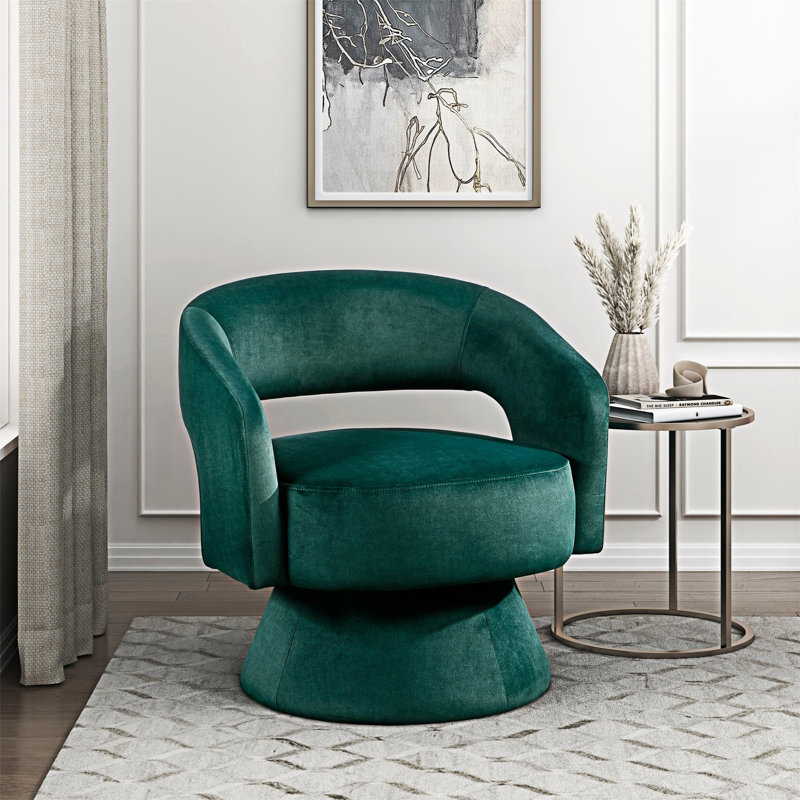 Fauteuil d'appoint pivotant Upholstery, Vert