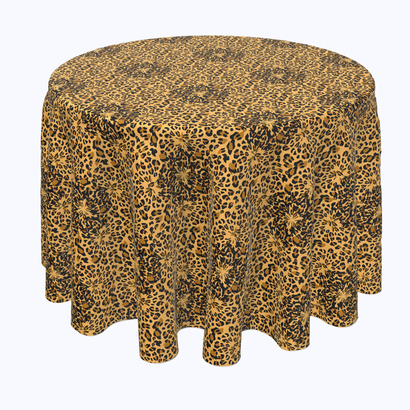 Worceer Animal Print Round Tablecloth, 120" x 120"