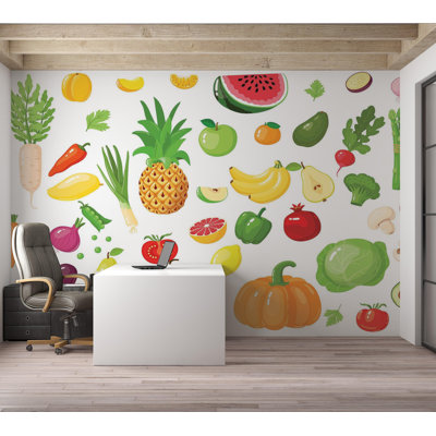 Premium Wallpaper Wall Mural - Fruit And Vegetables