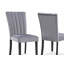 Chaises de salle à manger rembourrées en velours avec dossier capitonné en bois, ensemble de 2