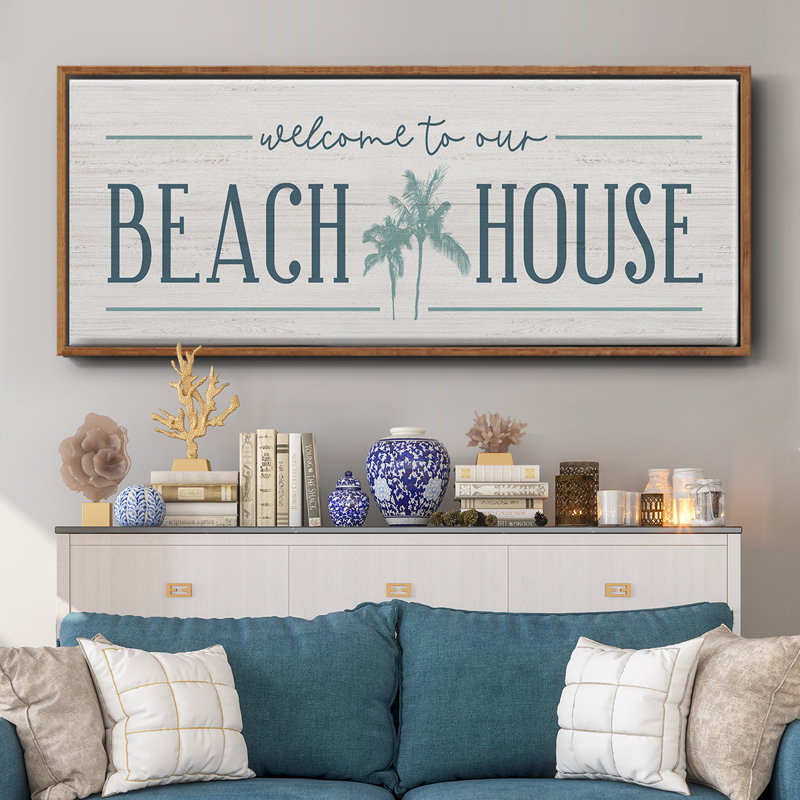 Our Beach House - Toile encadrée, H 24 po x l 60 po