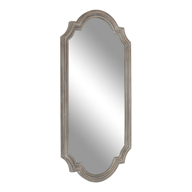 Second Avenue MDF Mirror, Gray, 42" x 20"