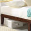Solid Wood Platform Espresso Bed With Wooden Slats No Box Spring Needed Easy Assembly 12 Inch-106402299-119733071