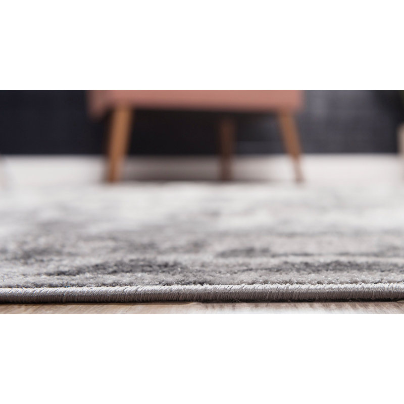 Tapis rond ikat Ashen