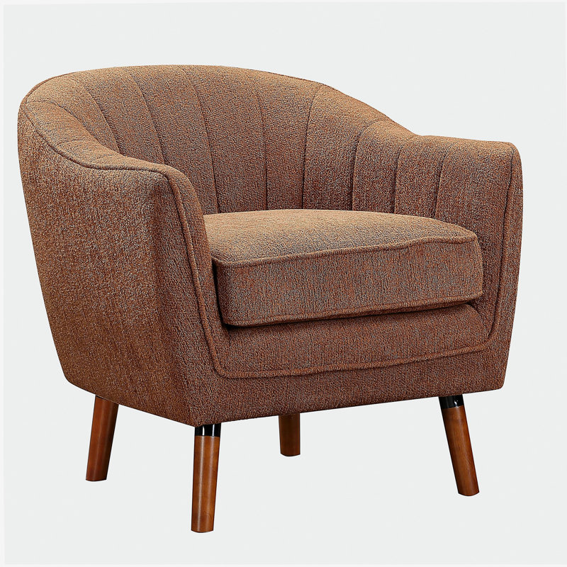 Chaise d'appoint Mid-Century Modern, Orange