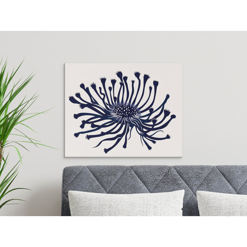 Abstract Sea Anemone Canvas Wall Art, Gallery Wrapped Matte Print, Decor, Ready to Hang, Modern Home Accent
