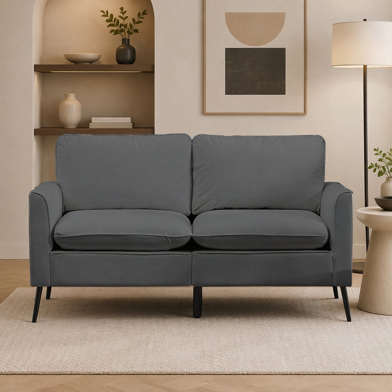 Fauteuil décontracté, Similicuir gris pâle