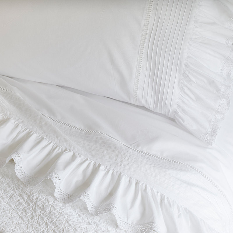 Prairie 350 Thread Count Solid Color 100% Cotton Sheet Set, Queen