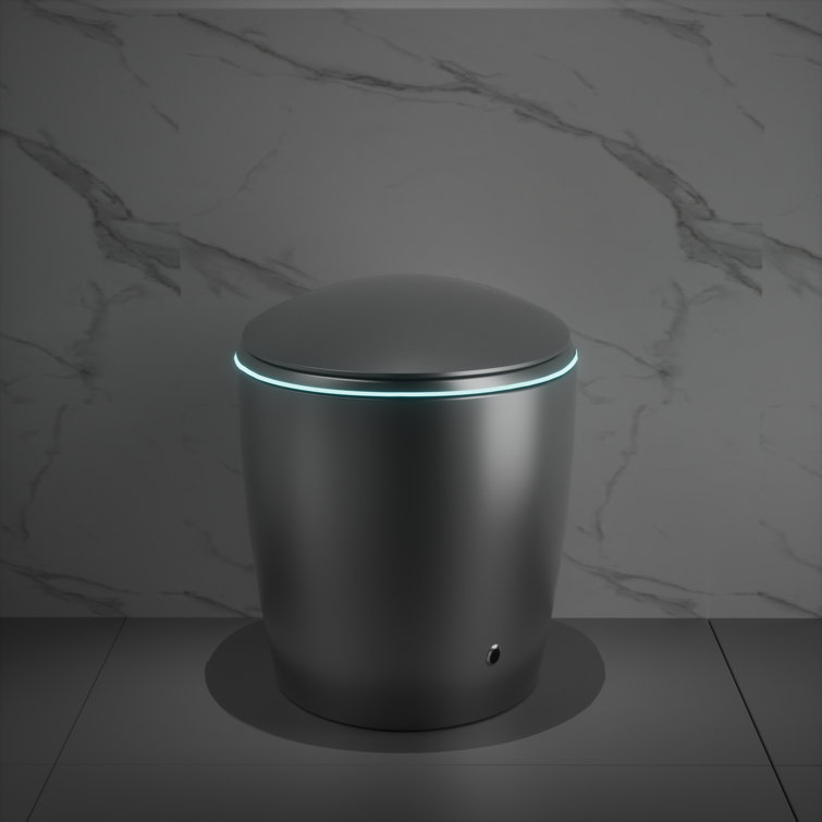 Luxury Smart Toilet With Bidet Seat Built In, Modern Design,  Auto Flush, Adjusted Heated Seat, Instant Warm Air Dryer, Night Light, Side Button Easy Opertaions