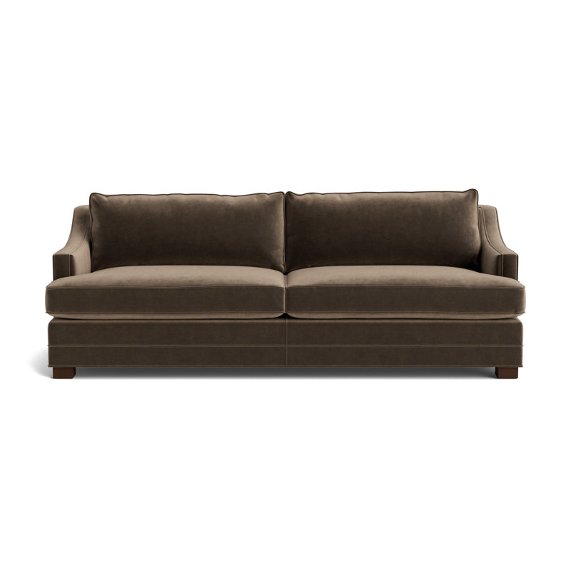 Keaton Slope No Nail 84 Sofa, Performance Velvet - Otter, Sienna