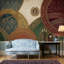 Décoration murale néo-classique en médaillon damassé amovible-1307835055-1307835051