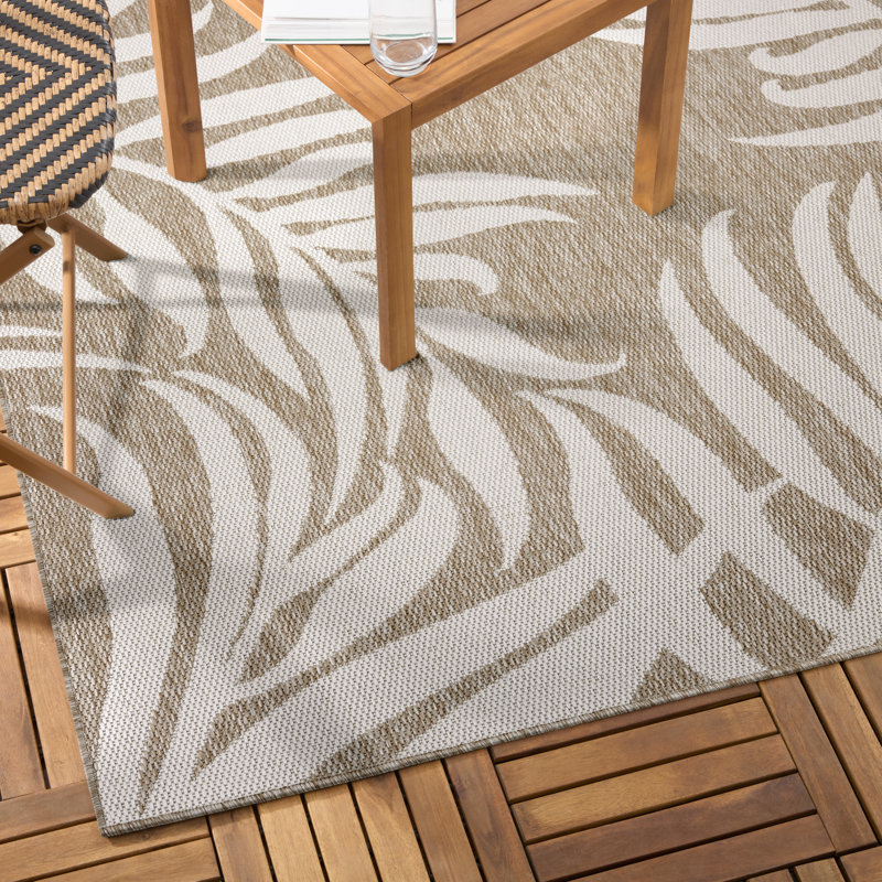 Patio Country Area Rug, 7'10"x10'2", Beige/Cream
