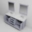 Meuble-lavabo double 80 po, lavabos carrés et miroirs 30 po avec robinets Dukes-59179759-116107629