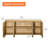 61" Minimalist 4-Door Sideboard With Rectangular Geometric Design And Double Chopstick Leg Base-376368078