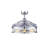 48" Retractable Blade Ceiling Fan with Light and Remote, Modern Fandelier Ceiling Fan, Patented Design Technology, Stronger Thicker Blades, Chrome-2121073425