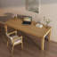 Bureaux rectangulaires en bois massif Burlywood-527553045