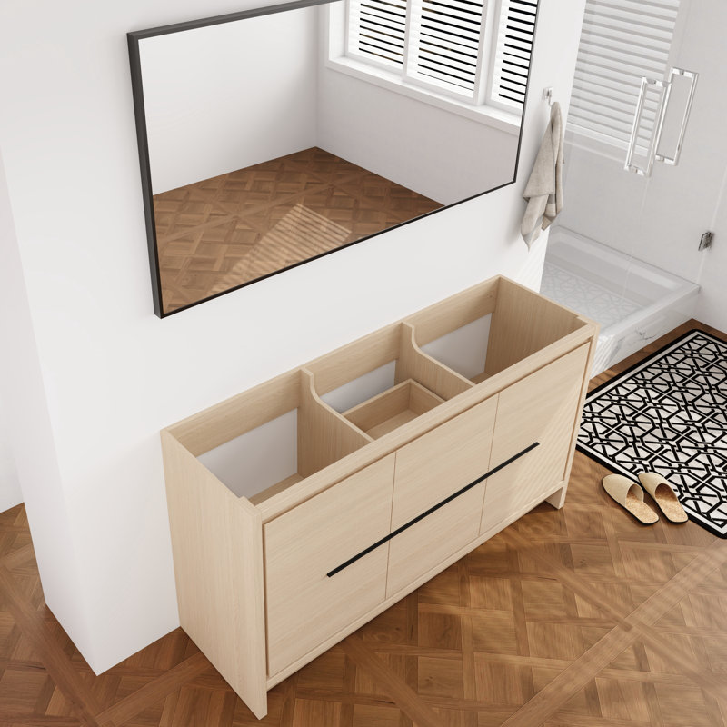 60'' Double Bathroom Vanity Base Without Top
