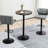 42" H Bar Table With Weathered Wood And Metal Base - Indoor & Outdoor Use Round Natural Framework For