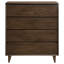 Commode 4 tiroirs brun chaud