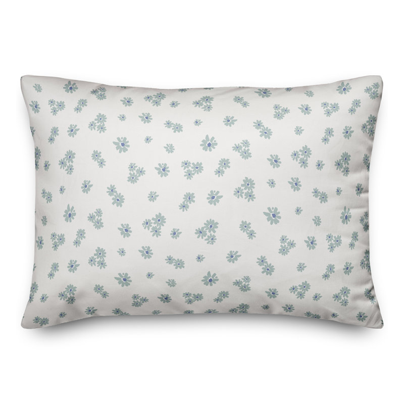 Coussin Floral, Bleu