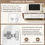 Meuble télé de style crème avec portes arquées et 2 tiroirs pour téléviseur de 75 po ou moins, console média minimaliste avec dispositif de rebond, centre de divertissement