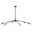 Atera 6 - Light Steel Dimmable Sputnik Modern Linear Chandelier-1187045859-1164041083