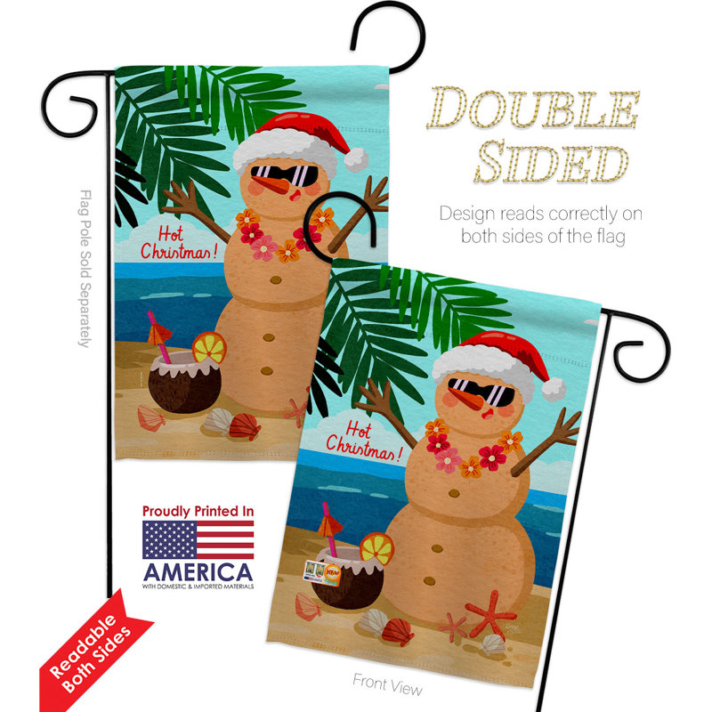 Drapeau de jardin en polyester Hot Christmas