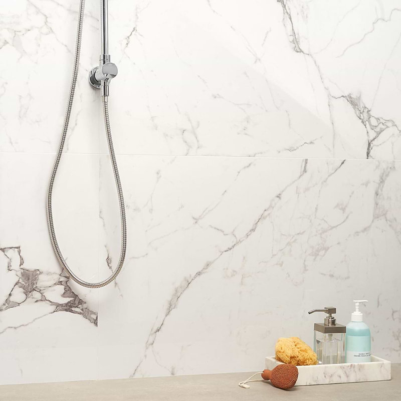 Dreamstone 24X48 Polished Porcelain Tile, Statuario Venato Polished