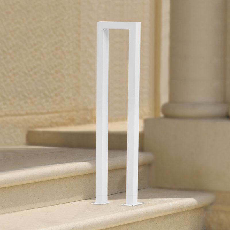 Main courante en U pour les escaliers d'intérieur, Blanc, H 35,43 po x l 7,87 po x P 2,36 po