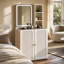 Buffet modulaire moderne H 32 "avec 2 portes Flexmod, tablettes intérieures réglables et assemblage facile
