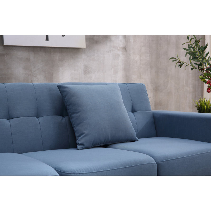 Barnet Upholstered Sectional, Paynr's Gray Polyester Blend, Left Hand Facing