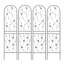 4 Pack Metal Garden Trellis 86.7" X 19.7" Rustproof Trellis For Climbing Plants Outdoor Flower Support Butterfly Deco Black