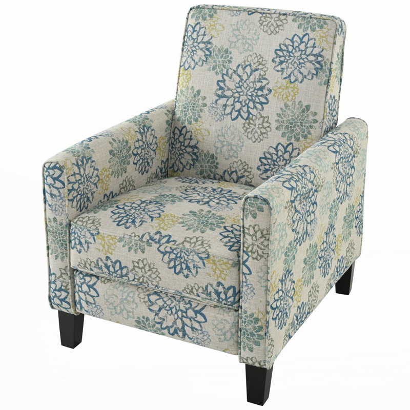 Fauteuil inclinable 27,5 po, Motif floral bleu