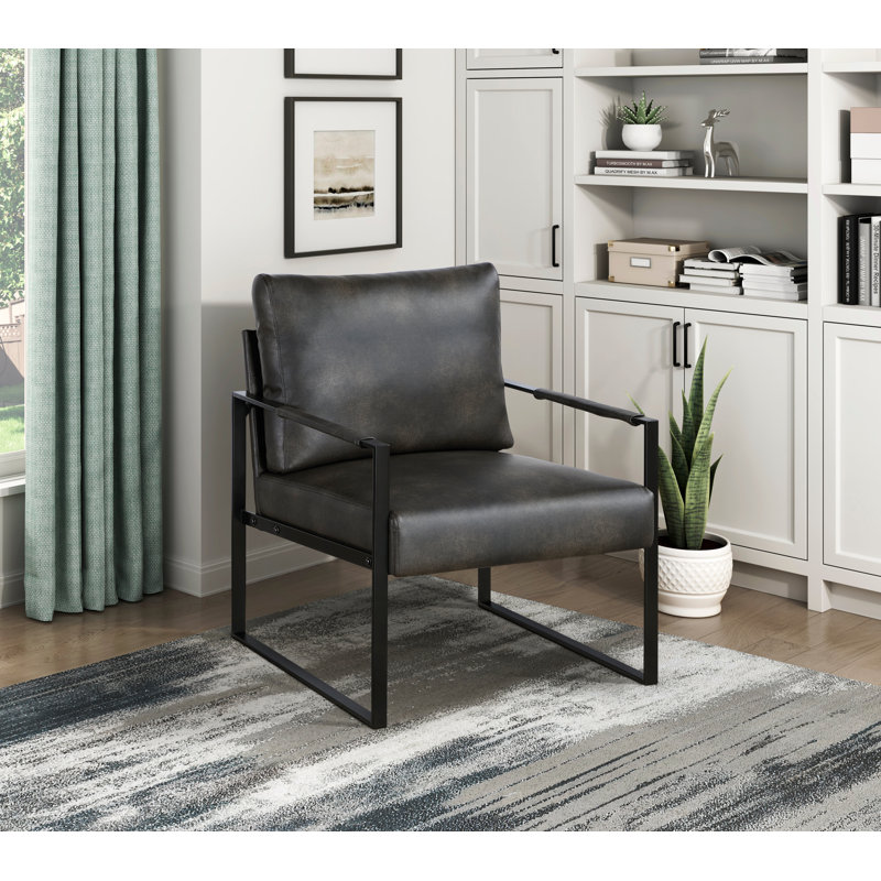 Chaise d'appoint Piper, Gris foncé