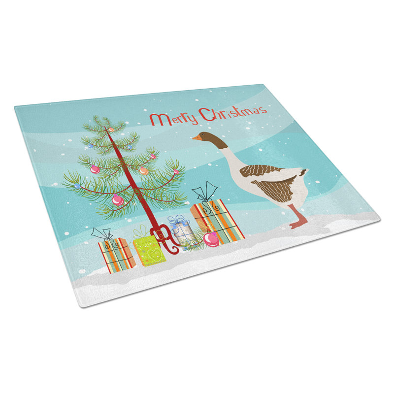 Caroline's Treasures Tempered Glass Pomeranian Rogener Goose Christmas Cutting Board