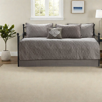 Ensembles de literie en coton réversible de qualité supérieure, design moderne gris foncé pour la maison